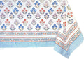 ATOSII Flora Bloom 100% Cotton Rectangle Summer Tablecloth, Block Print Floral Table Cloth for Dining Parties Wedding Outdoors I Grand Millennial Home Decor 60 X 90 Inches I 6 Seater I Memorial Day