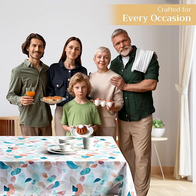 Maison d' Hermine Table Cloth Rectangle Table 100% Cotton 70 x 108 Inches Tablecloth Reusable Decorative for Dining Room Farmhouse Home Valentines Day Decorations Spring Summer - Summer Picnic