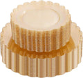 LIYH 60 Pcs Gold Glitter Plastic Scalloped Plates - Disposable Heavyduty Combo Plastic Plates Dishes Included 30 Dinner Plate 30 Dessert Plate for Weddings Party Birthday