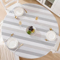 Walrus Round Vinyl Fitted Tablecloth with Flannel Backing Elastic Edge Design Table Cover Waterproof Oil-Proof PVC Table Cloth Stain-Resistant Best for 37"-44" Round
