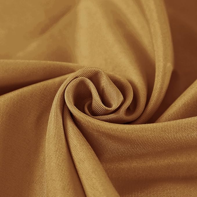 Fokitut 2 Pack Waterproof Rectangle Tablecloth, 60x84 Inch, Stain Resistant and Wrinkle Polyester Table Cloth, Fabric Table Cover for Kitchen Dining, Wedding, Party, Holiday Dinner-Gold