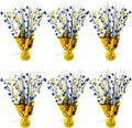 6 Pack 2026 Graduation Table Centerpiece Party Decoration Metallic Foil Spray Centerpiece Glitter Decor Star Tabletop for Graduation New Year Birthday Holiday Party Favor, Blue and Gold