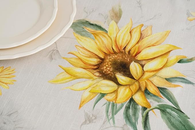 Maison d' Hermine Table Cloth Square Table 100% Cotton 60 x 60 Inches Tablecloth Reusable Decorative for Dining Room Farmhouse Home Valentines Day Decorations Spring Summer - Candice