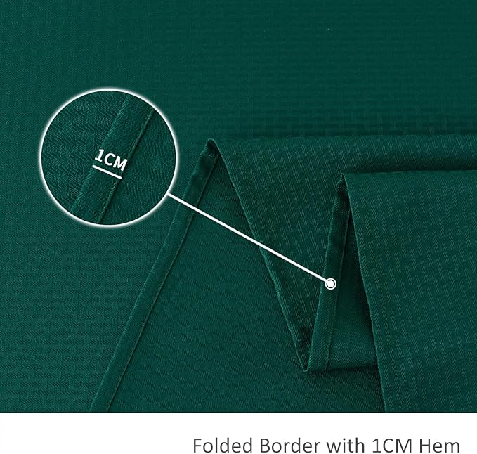maxmill Christmas Tablecloth Stain Resistant Waterproof Wrinkle Resistant Spillproof Washable Weaved Texture Table Cloth for Dining Room, Holiday Dinner, Rectangle 60 x 140 Inch, Hunter Green