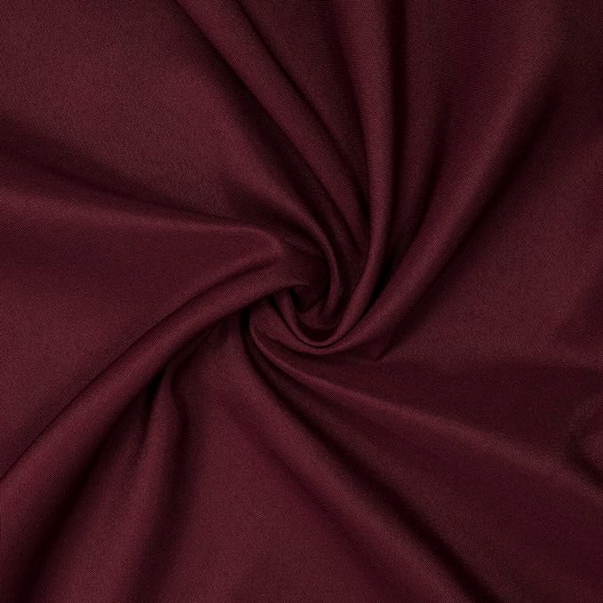 Gee Di Moda Round Tablecloth - 108 Inch Burgundy Round Table Cloth for 48 to 72 Inch Round Tables - Heavy Duty Washable Fabric - for Buffet Table, Holiday Party, Dinner, Wedding & Baby Shower