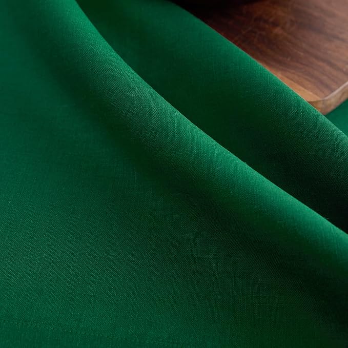 Solino Home Linen Placemats Set of 4 - Christmas Green Placemats 14 x 19 Inch - 100% Pure Linen Table Place Mats for St Patricks Day - Fete