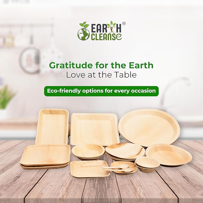 6" Areca Palm Leaf Round Bowls Compostable Biodegradable Eco-Friendly Bowls Natural Disposable Bowls, Perfect for Picnic Catering, Dessert, and Wedding (Pack of 200)