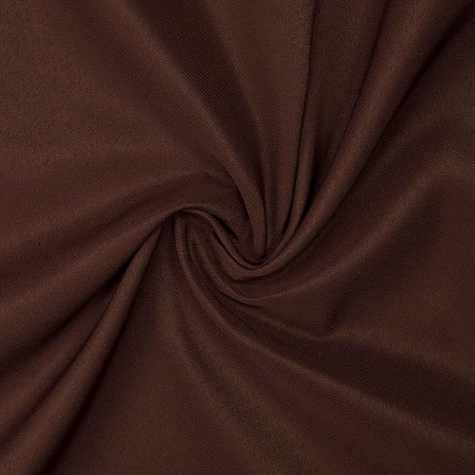 Gee Di Moda Round Tablecloth - 70 Inch Chocolate Round Table Cloth for 24 to 48 Inch Round Tables - Heavy Duty Washable Fabric - for Buffet Table, Holiday Party, Dinner, Wedding & Baby Shower