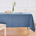 Solino Home Linen Tablecloth 60 x 156 Inch - 100% Pure Linen Blue Denim Table Cloth for Rectangle Tables - Athena, Machine Washable Tablecloth for Spring, Easter