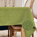 BALCONY & FALCON Rectangle Tablecloth Washable Wrinkle Resistant and Water Proof Table Cloth Decorative Linen Fabric Tablecloths for Dining Parties Kitchen Wedding and Outdoor(Avocado Green, 55x70)