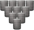 YOUBET 24PCS Plastic Drinking Glasses - 14OZ Black Hobnail Drinkware Glasses - Vintage Glassware Textured Beaded Cups for Water, Beer, Whiskey, Juice and Various Mixed Drinks for Party