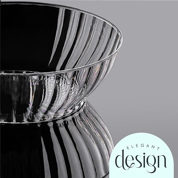PLASTICPRO 200 Pack Small Plastic Bowls Crystal Like 6 oz Bowls Elegant Bulk Pack Clear Plastic Bowls for Party and Occasions