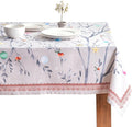 Maison d' Hermine Table Cloth Rectangle Table 100% Cotton 70 x 108 Inches Fall Tablecloth Reusable Everyday Use for Thanksgiving Christmas Decorations Dining Farmhouse Party (Fairy Christmas)