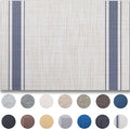 Placemat Set of 4 - Easy Clean Woven Vinyl Placemats for Dining Table, Indoor/Outdoor Place Mats, Washable PVC Table Mats（Blue Skyline）