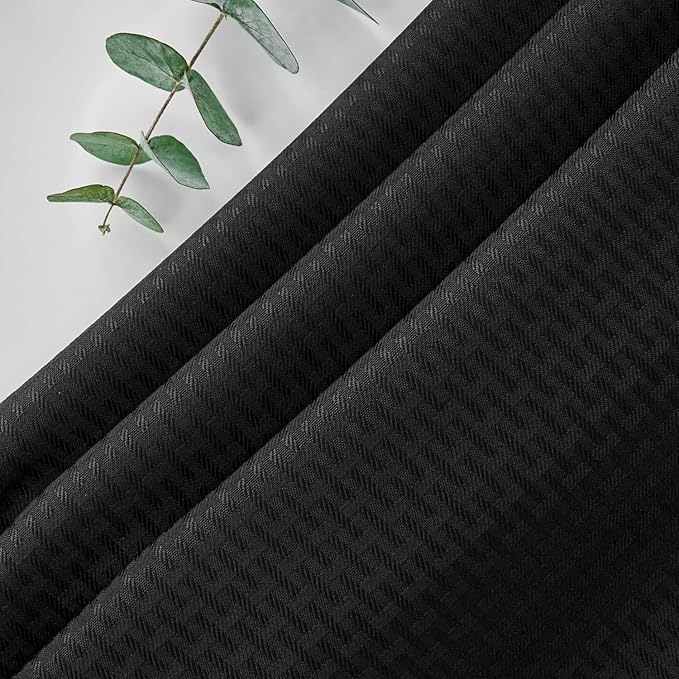 maxmill Jacquard Tablecloth Stain Resistant Waterproof Wrinkle Resistant Spillproof Washable Soft Weaved Texture Table Cloth for Dining Room, Indoor Outdoor Use, Rectangle 60 x 140 Inch, Black