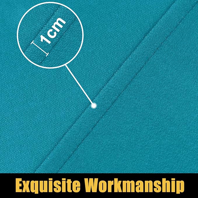 Smiry Rectangle Picnic Table Cloth, Waterproof Elastic Fitted Tablecloths for 8 Foot Tables, Washable Polyester Table Cover for Camping, Indoor and Outdoor (Teal, 36"x96")