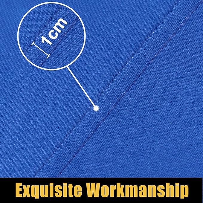 Smiry Rectangle Picnic Table Cloth, Waterproof Elastic Fitted Tablecloths for 6 Foot Tables, Washable Polyester Table Cover for Camping, Indoor and Outdoor (Blue, 36"x72")