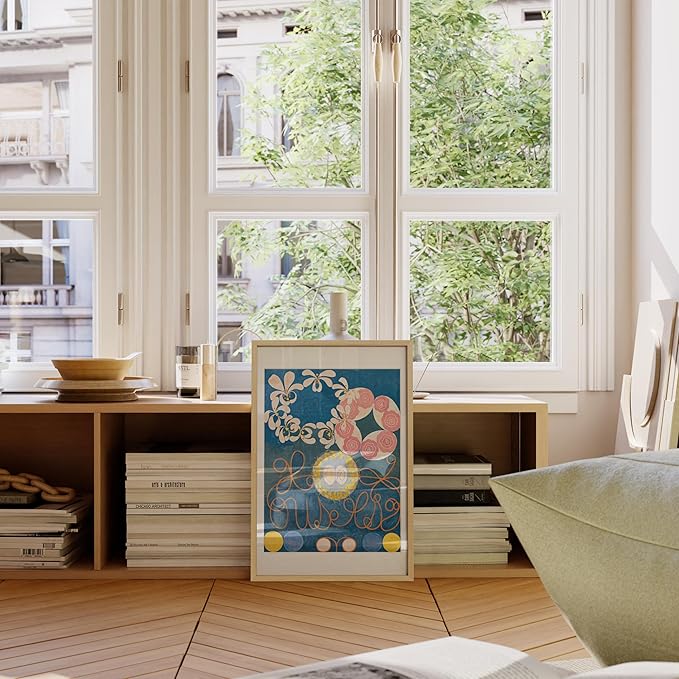 HAUS AND HUES 20x30 Picture Frame with Real Glass & Natural American Oak Matted to 18x24 - Oak Poster Frame 20x30 - Includes Vertical & Horizontal Hang - Ideal for Home, Office (20x30 in, Natural)