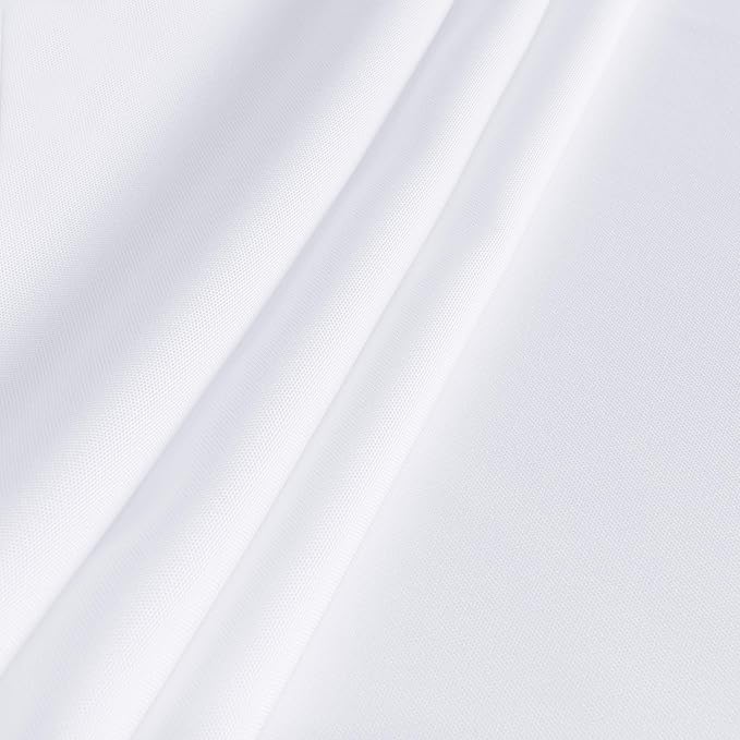 sancua Rectangle Tablecloth - 60 x 120 Inch - Stain and Wrinkle Resistant Washable Polyester Table Cloth, Decorative Fabric Table Cover for Dining Tables, Buffet Parties and Camping, White