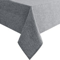 Hiasan Faux Linen Rectangle Tablecloth - Wrinkle and Stain Resistant Washable Table Cloth for Kitchen Dining Room Holiday Table Cover for Party Dinner, Grey, 54 x 120 Inch