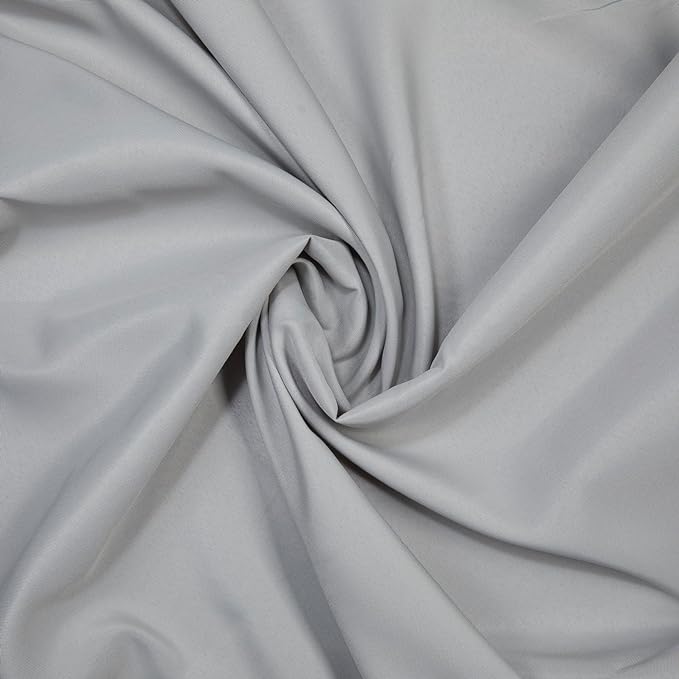 Gee Di Moda Round Tablecloth - 120 Inch Silver Round Table Cloth for 60 to 96 Inch Round Tables - Heavy Duty Washable Fabric - for Buffet Table, Holiday Party, Dinner, Wedding & Baby Shower