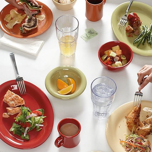 G.E.T. 7.5" Heavy-Duty Wide Rim Melamine Salad Plate (Set of 12)