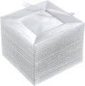 DaYammi 200Pcs Dessert Plates Set Including:100Pcs Cake Plates 6" with 100Pcs Silver Forks 5.7"- Silver Glitter Disposable Square Plate,Appetizer Plates and Forks Combo Bulk Set for Party Wedding