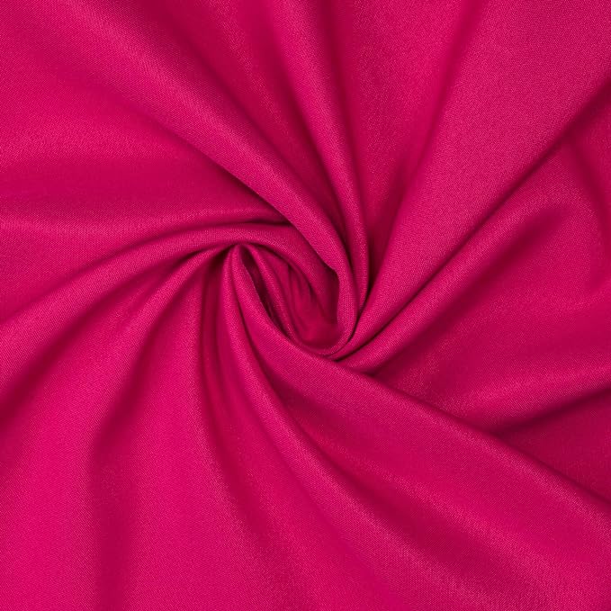 Gee Di Moda Round Tablecloth - 90 Inch Fuchsia Round Table Cloth for 30 to 60 Inch Round Tables - Heavy Duty Washable Fabric - for Buffet Table, Holiday Party, Dinner, Wedding & Baby Shower