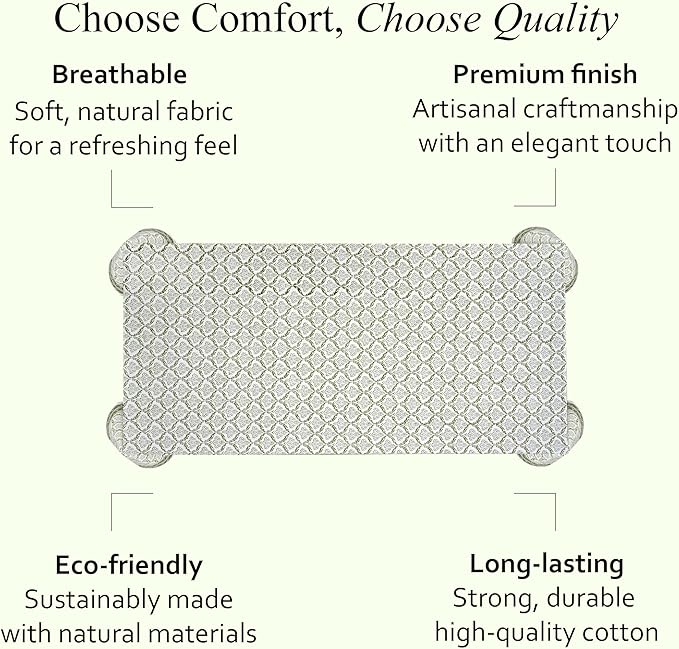 CPC Fern Regal Tablecloth 100% Cotton 60x60 Inch Indian Block Print Rectangle Table Cover, Table Cloth for Gifting in Weddings, Halloween, Fall, Christmas, Thanksgiving