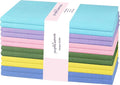 PurpleEssences Set of 12 Cloth Dinner Napkins 100% Cotton 18x18 Inch - Soft Durable Washable - Ideal for Farmhouse Party Fall Thanksgiving - Perfect Everyday Use Table Linen - Multicolor