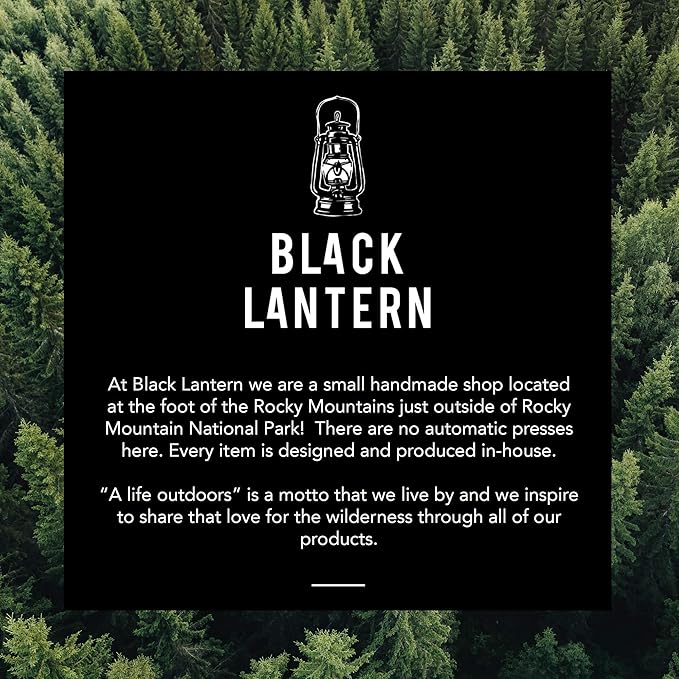 Black Lantern Camping in the Woods Whiskey Glasses – Set of 2 11oz Old Fashioned Glasses with Gift Box