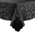Smiry Square Table Cloth, Waterproof Heavy Duty Vinyl Tablecloths, Wipeable Washable Table Cover for Kitchen and Dining Room (Black, 54" X 54")