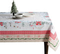 Maison d' Hermine Table Cloth Rectangle Table 100% Cotton 54 x 72 Inches Fall Tablecloth Reusable Everyday Use for Thanksgiving Christmas Decorations Dining Farmhouse Party (Rural Christmas)