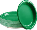 Disposable Paper Plates Green, 7 Inch Paper Dessert Plates, Strong and Sturdy Disposable Plate for Party, Dinner, Holiday, Picnic, or Travel Party Plate, Pack of 50