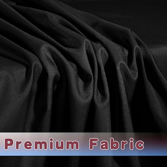 HolidayIdeas Fitted Black Tablecloths - 72 x 30 Inch - 6 Pack Rectangle Tableclothes for 6 Foot Tables, Polyester Fabric Table Cover for Parties, Holiday Dinner, Wedding, Trade Show
