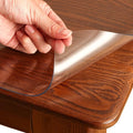 Clear Table Cover Protector Rectangle 18 x 48 Inch, 1.5mm Transparent Plastic Table Protector Waterproof, Anti-Scratch Clear Desk Mat for Office Desktop Dresser Dining Table, FDA Compliant