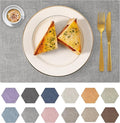 Faux Leather Placemats Set of 8 Washable PU Table mats for Kitchen Table - Heat Resistant, Waterproof, Easy Clean, Anti Slip 11.8" x 17" (Light Grey-8 Pack)