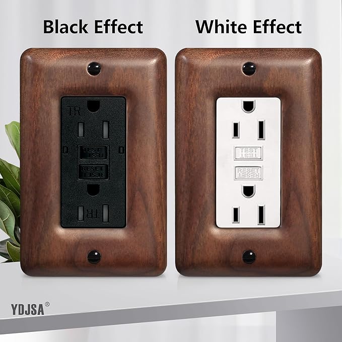 Gloss Finish Blank Wall Plate Solid Wood 1-Gang Cover Plate in Premium North American Walnut