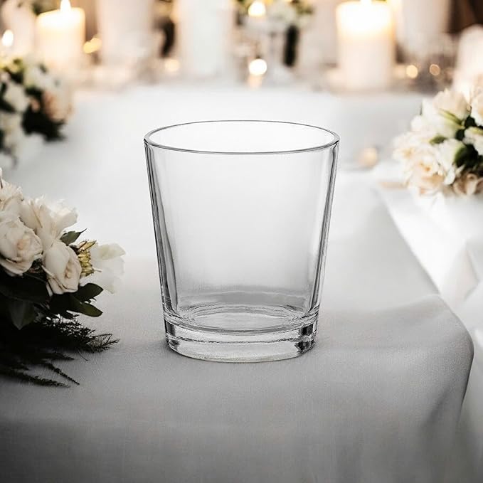 12.85 oz Highball Glasses, 6pc Water Glasses Drinking Set Thick Heavy Base, Glassware for Mojito, Juice, Milk, Mixed Drink|Dishwasher Safe