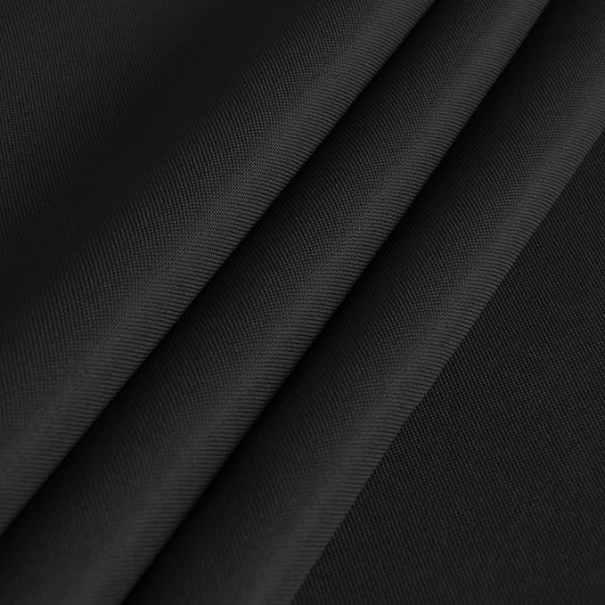 sancua Rectangle Tablecloth - 60 x 120 Inch - Stain and Wrinkle Resistant Washable Polyester Table Cloth, Decorative Fabric Table Cover for Dining Tables, Buffet Parties and Camping, Black