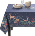 Maison d' Hermine Table Cloth Rectangle Table 100% Cotton 60 x 108 Inches Fall Tablecloth Reusable Everyday Use for Thanksgiving Christmas Decorations Dining Farmhouse Party (Christmas Joy)