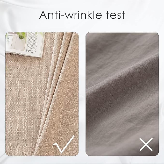 BALCONY & FALCON Rectangle Tablecloth Washable Wrinkle Resistant and Water Proof Table Cloth Decorative Linen Fabric Tablecloths for Dining Parties Kitchen Wedding and Outdoor Use (Beige, 57x85)