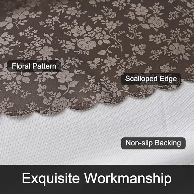 Smiry Square Table Cloth, Waterproof Heavy Duty Vinyl Tablecloths, Wipeable Washable Table Cover for Kitchen and Dining Room (Coffee, 70" X 70")