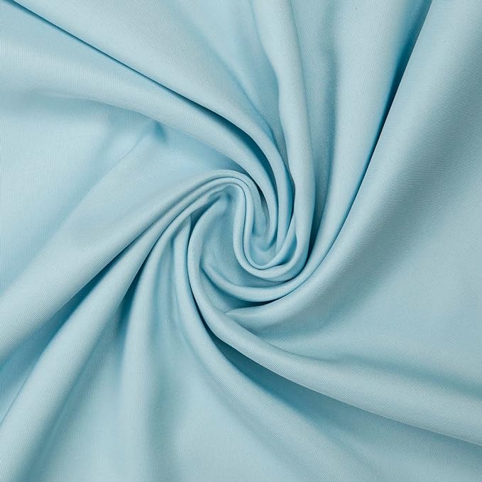 Gee Di Moda Round Tablecloth - 70 Inch Baby Blue Round Table Cloth for 24 to 48 Inch Round Tables - Heavy Duty Washable Fabric - for Buffet Table, Holiday Party, Dinner, Wedding & Baby Shower