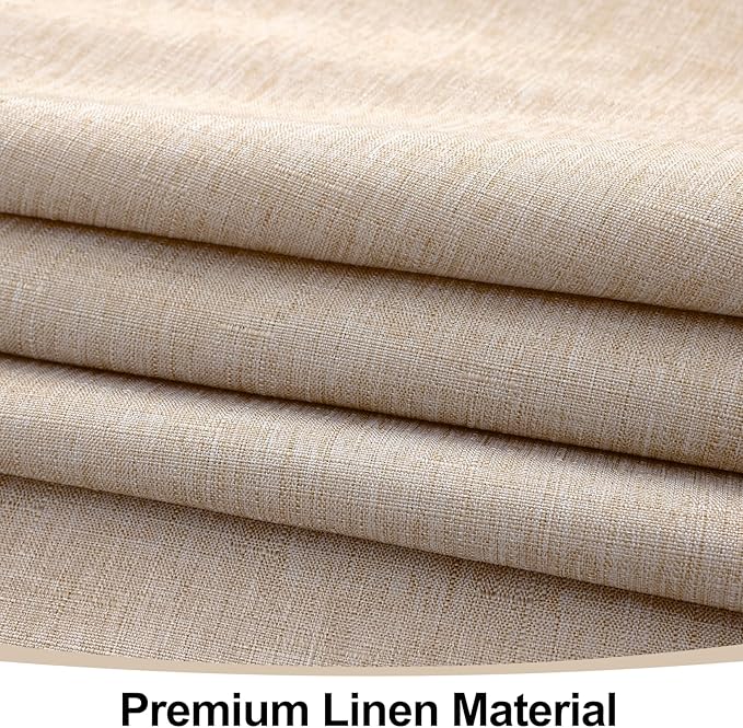Smiry Rectangle Table Cloth Linen Textured, Waterproof Spillproof Anti-Wrinkle Burlap Tablecloth, Washable Decorative Fabric Table Cover for Dining, Party, Banquet, 54 x 78 Inch, Linen