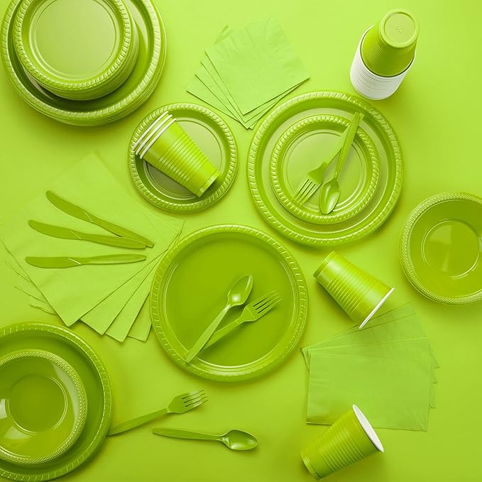 Big Party Pack 40 Count Kiwi Green Dinner Napkins Tableware- Ideal for Wedding, Party, Birthday, Dinner, Lunch, Cocktails. (7” x 7”)