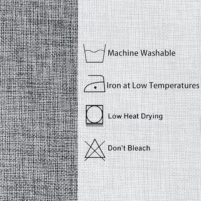 Hiasan Faux Linen Rectangle Tablecloth - Wrinkle and Stain Resistant Washable Table Cloth for Kitchen Dining Room Holiday Table Cover for Party Dinner, Grey, 90 x 156 Inch