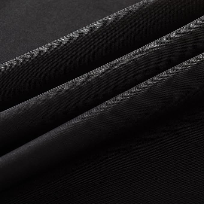 6-Pack 60x84 inch Black Table Cloths, Solid Stain and Wrinkle Resistant Oblong Tablecloth, Premium Plain Weave Polyester Fabric Rectangle Table Linen Covers for Hotel, Banquet