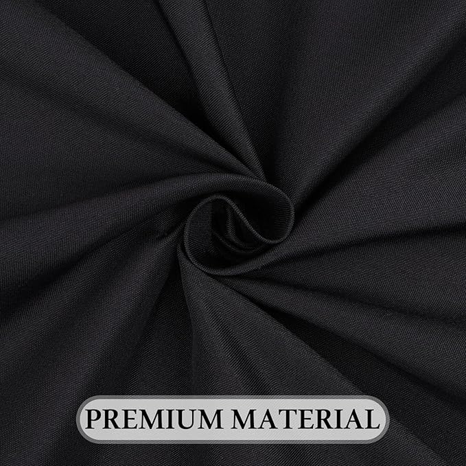 8 Pack Black Tablecloth 90 x 132 Inch Rectangular Table Cloth for 8 Foot Rectangle Tables, Wrinkle Resistant Washable Polyester Fabric Covers for Wedding Party Banquet Buffet and Camping