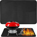 Grill Mats for Outdoor Grill Table Mat, Heat Resistant Mats for Countertop and Grill Table, Portable Charcoal and Propane Gas Grill, Pizza Oven Compatible with Blackstone, Ninja 24x36x0.04in, Black